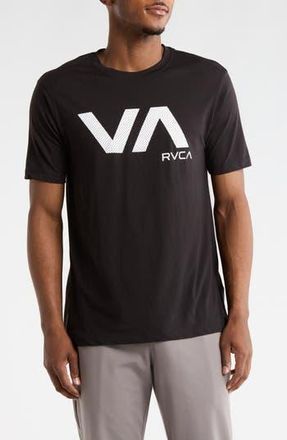 Rvca Logo Blur Sport T-Shirt in Black at Nordstrom Rack, Size Xx-Large