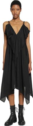 Yohji Yamamoto Ra Lawn Shoulder S Draped Dress