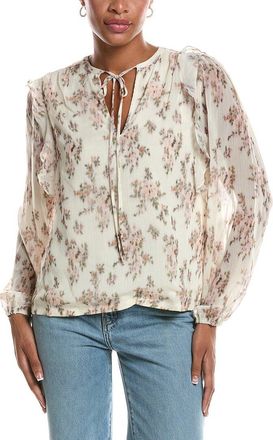 RD Style Rd Style Elfi Yoryu Crinkle Chiffon Split Neck Blouse