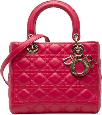 Dior Pre-owned Dior Medium Lambskin Cannage Lady Dior Ladies 18 MA 1114