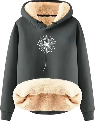 Generic Sale Clearance Outlet Clearance UK Winter Essentials for Women Lamb Wool Round Neck Hoodie For Men Winter Youth Thick Warm Solid Color Hooded Top Plus