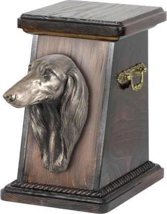 OEM Galgo Persa, Saluki: Urna Para Cenizas De Perro, Elegante Urna Con Estatuilla, Urna Conmemorativa Con Busto De Perro De Art-dog