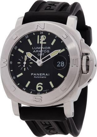 Officine Panerai Pre-owned Panerai Luminor Submersible GMT Black Dial Mens Watch PAM00186