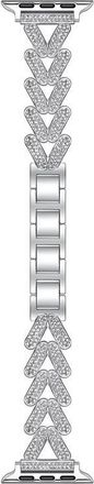 Posh Tech Valentina Stainless Steel & Rhinestone Apple Watch Bracelet Watchband in Silver at Nordstrom