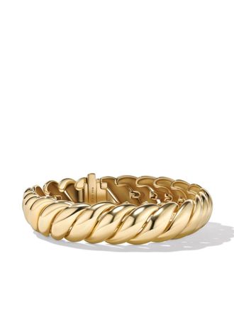 David Yurman Bracciale Sculpted Cable in oro giallo 18kt (14mm)