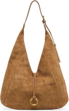 Dolce Vita Mercer Leather Shoulder Bag in Pecan Suede at Nordstrom