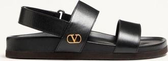 Valentino Garavani Studshield calfskin sandal Man BLACK 40.5