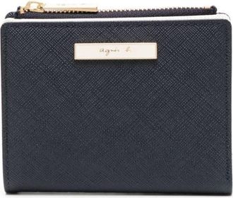 agn&egrave;s b. bi-fold leather wallet - women - Calf Leather - One Size - Blue