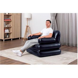 Trade Shop Trade Shop - Poltrona Divano Gonfiabile 4in1 Multi-max 191x97x64cm Pieghevole Floccata 75114