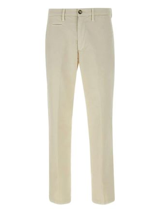 Re-hash welt-pocket trousers - men - Cotton/Elastane/Lyocell - 35 - White