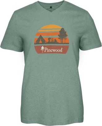 Pinewood Finnveden Recycled Outdoor T-Shirt T-Shirt f&uuml;r Damen | gr&uuml;n