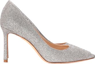 Jimmy Choo London Pre-owned Womens Romy Pumps in Silver Glitter - Size EU 35