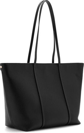 Mango Faux Leather Shopper Bag in Black at Nordstrom