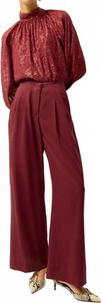 Marie Oliver Macbee Wide Leg Pants In Port
