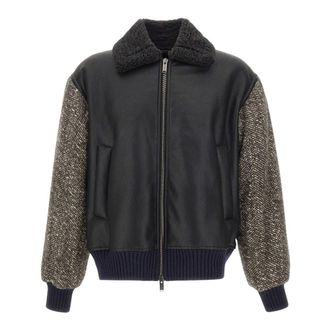 Iceberg Wolmix Bomberjack - Heren - Bomber jackets - Zwart - S - Wol - Jassen