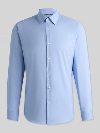 HUGO BOSS Regular Fit Businesshemd aus Stretch-Twill Modell P-JOE-KENT-C1-222 in Bleu, Gr&ouml;&szlig;e 39