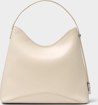 Osoi Womens Egg smooth ecru leather bag