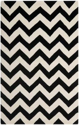 Safavieh Alfombra lana neutrale/nero 122 x 183 cm