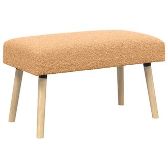 vidaXL Banco Liso Beige 80 X 40 X 46 Cm Boucl&eacute; Vidaxl