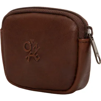 Giorgio Martello Milano Leather Coin Purse in Dark Brown at Nordstrom