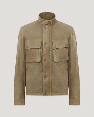 Belstaff Racemaster Air Jacket Mens Hand Waxed Leather Dark Sand Size UK 38