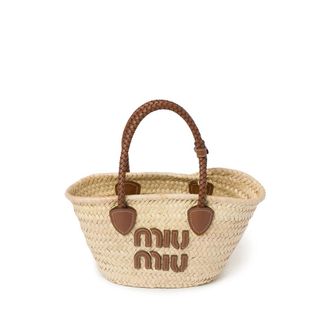 Miu Miu Woven Straw Tote Bag