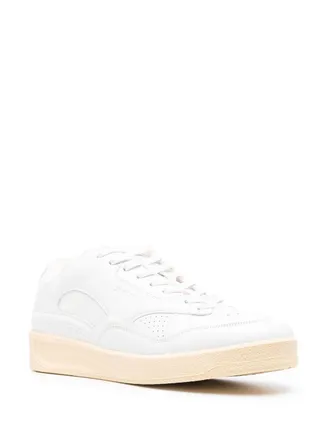 Jil Sander Panelled Leather Sneakers - White