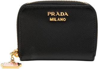 Prada Pre-owned Portemonnee - Dames - Vintage Accessoires - Zwart - ONE Size - Leer - Vintage