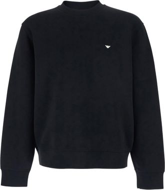 Emporio Armani Black Cotton crewneck sweatshirt