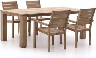 Rough Country Rustic Furniture ROUGH-S/ROUGH-X 200cm dining tuinset 5-delig stapelbaar