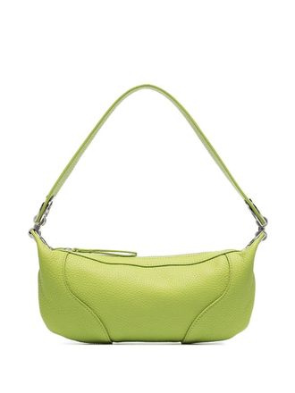 by FAR Amira panelled shoulder bag - women - Leather/Cotton - OS - Green