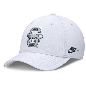 Nike Penn State Primetime Rise Academic Nike Mens Dri-FIT College Hat in White | NC0310APSV-PFL