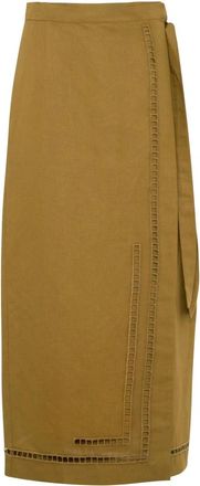 Tela Rokken, Dames, Bruin, L, Mina Midi Rok