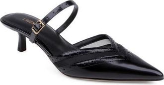 L'agence Shelbie Mule in Black Leather at Nordstrom, Size 6.5