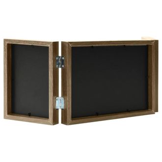 Berkfield Home Trifold Photo Frame Collage Light Brown 22x15 cm+2x | Size: 22x15 cm