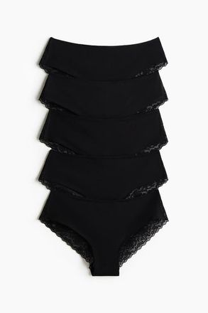 H&M 5-pack Hipster Briefs in Black at Nordstrom, Size X-Large