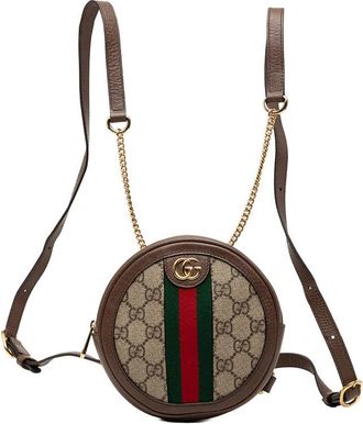 Gucci Pre-owned Gucci Mini GG Supreme Web Ophidia Round Backpack Ladies 3X6JR7H9K3UR149Z