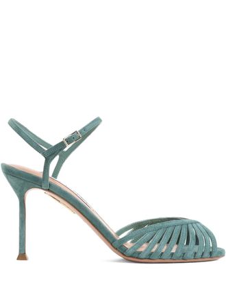 Aquazzura Sandali Hold Me con cut-out 85mm - Verde