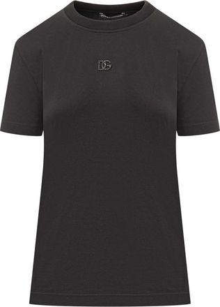 Dolce & Gabbana Black Logo Crew Neck T-Shirt