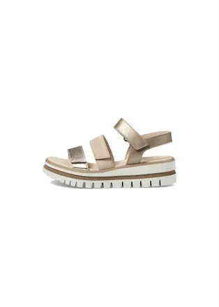 Gabor Womens Betty Slingback Platform Sandal In White / Silver/dessert