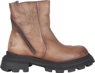 Felmini Yasmine - Dames - Enkellaarsjes - Bruin - 36 EU - Leer - Schoenen