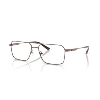 Emporio Armani 1166 Vista Rectangular Metal Frame Eyeglasses with Tortoiseshell Accents