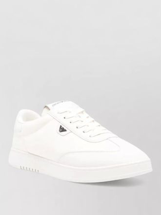 Emporio Armani leather sneakers low top round toe