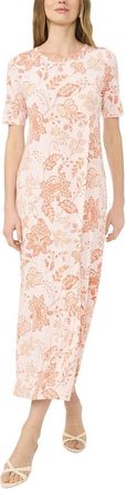 Vince Camuto 3/4 Sleeve Crew Neck Maxi