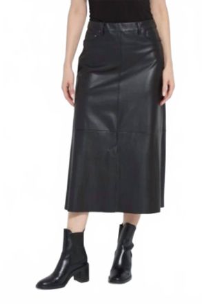 Lyss&eacute; Warren A-Line Vegan Leather Skirt In Black