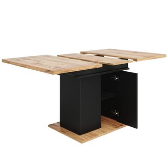 Urban Meuble Mesa de comedor extensible efecto madera con almacenaje