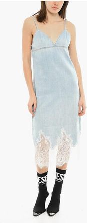 Diesel Denim Dress DE-RUDE-S With Lace Hem size Xs
