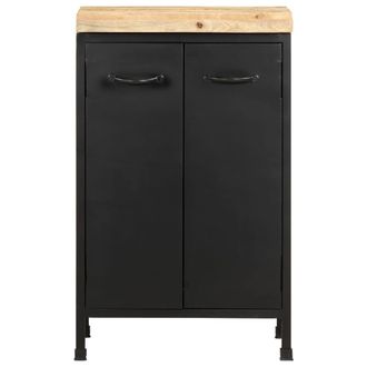 Berkfield Home Sideboard 47x35x76 cm Rough Mango Wood in Brown | Size: 47 x 35 x 76 cm