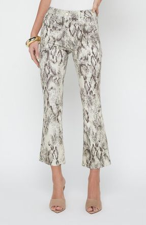 L'agence Tati Mico Crop Bootcut Jeans in Tan Multi Snake Coated at Nordstrom Rack, Size 30