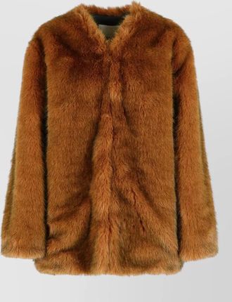 Isabel Marant aglae long sleeve faux fur coat